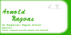 arnold magvas business card